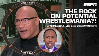 The Rock on potential WrestleMania vs Roman Reigns Stephen A as his promoter 👀  First Take [upl. by Lilithe921]