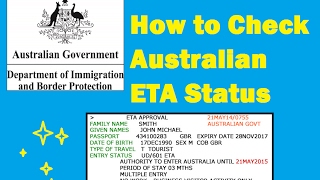 How to Check Australian ETA Status [upl. by Giannini]