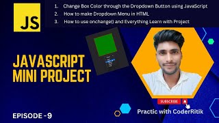 Change Background Color with Dropdown Menu using CSS amp JavaScript  Use of onchange  CoderRitik [upl. by Barbuto]