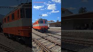 Jubiläum 60 Jahre Re 44 38 Rangieren beim Bahnhof Balsthal SO [upl. by Ennovaj586]