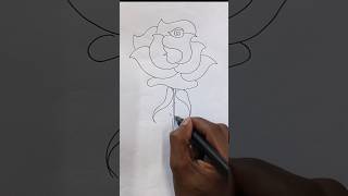 Easy method rose drawing rose drawing [upl. by Engel239]