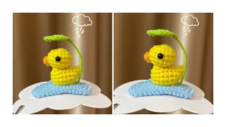 Crochet hairclip duck  Hướng dẫn móc kẹp tóc vịt che lá đáng yêu  Lan Anh Crochet [upl. by Osbert]