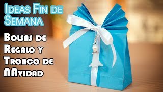 Ideas Fin de Semana Bolsas Papel Regalo y Tronco de Navidad [upl. by Grassi947]