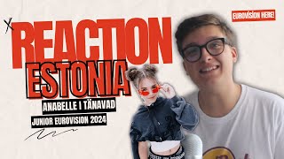 🇪🇪REACTION ESTONIA I JESC 2024 I ANABELLE  TÄNAVAD [upl. by Zilla]