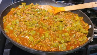 NOPALES con CARNE MOLIDA en Chile Huajillo a mi Estilo muy SABROSOS 😋🇲🇽 [upl. by Best414]