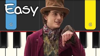 WONKA  Pure Imagination  EASY PIANO TUTORIAL 🍫 [upl. by Wenz436]