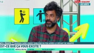 VIKASH DHORASOO  quotLe PSG ne doit pas en faire de ZAÏREEMERY la tête du projet cest pas KMBAPPEquot [upl. by Elsey361]