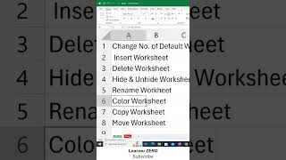 Rename Color Copy Sheets in MS Excel learning excel microsoftlearning microsoftexcel tips [upl. by Yroj]