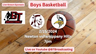 Boys Basketball Newton vs Parsippany Hills 21524 [upl. by Bresee480]