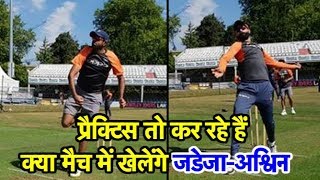 Watch AshwinJadeja Practising In The Nets No Chance For Kuldeep   Sports Tak [upl. by Ailin793]