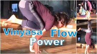 Vinyasa Power Flow  Handstand Transitions and Jump to Marichyasana A [upl. by Nysa]