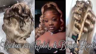 How To Tone 613 Hair amp Add Custom Brown Roots😍🤎 [upl. by Adnoluy]