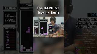 The HARDEST Level in Tetris tetris rolling shorts [upl. by Ellenad]