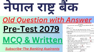 Nepal Rastra Bank Old Question 2079 Nepal Rastra Bank Loksewa Exam Question 2079 with answer [upl. by Mauve8]