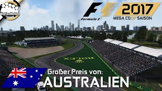 F1 2017 MEGA COOP SAISON 2  Lauf 1  Australien  Rennen  Lets Play F1 2017 Mega Coop [upl. by Aihsrop]