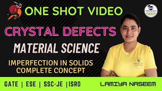 Type of Crystal Defects  one shot video  Material Science  Imperfection in solids  Lamiya Naseem [upl. by Lyontine]