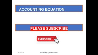 ACCOUNTING EQUATION PART 1 29 MARCH 2021 [upl. by Elwina147]