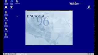 OLD PC Microsoft Enciclopedia Encarta 1996  Intro [upl. by Ajnot]