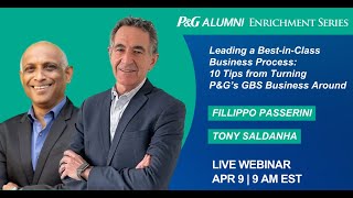 Enrichment Series Webinar Filippo Passerini amp Tony SaldanhaLeading a BestInClass Business Process [upl. by Dunn451]