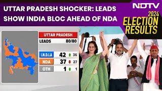 UP Election Results 2024  Uttar Pradesh Shocker Leads Show INDIA Bloc Ahead Of NDA [upl. by Aenad]