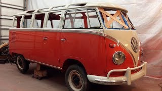 1960 VolksWagen Type 2 T1 23 Window Deluxe Samba Bus Restoration Project [upl. by Yedrahs]