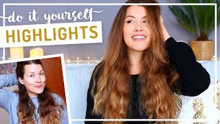 BALAYAGE HIGHLIGHTS at home – Haare färben amp DIY Strähnchen TypischSissi [upl. by Niwhsa]