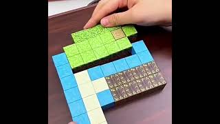 Magnetic Building Block Magnet Cube Mine World Set for Boy Girl Kid Age 3 DIY Model [upl. by Nagad]