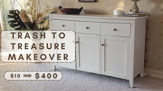 PAINTED FURNITURE FLIP This sold IMMEDIATELY  Trash to Treasure  DIY Makeover [upl. by Winni]