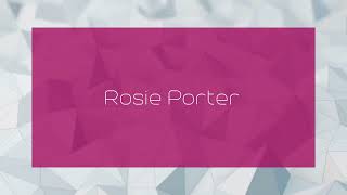 Rosie Porter  appearance [upl. by Nnaeed]