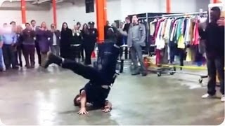 NYPD Cop Tears it Up  Street Performer Break Dance BATTLE [upl. by Sevart237]