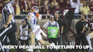 Ricky Pearsall to return to Florida for another season with Gators I GatorsOnline I Florida Football [upl. by Dambro]