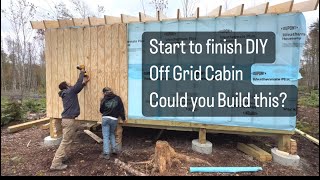 DETAILED VIDEO OF HOW WE BUILT OUR OFF GRID CABIN  12x20 AFFORDABLE CABIN  30 ACRES FOR 35k [upl. by Omoj]