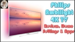 Philips Ambilight Review Demo Settings amp Apps [upl. by Assillam]