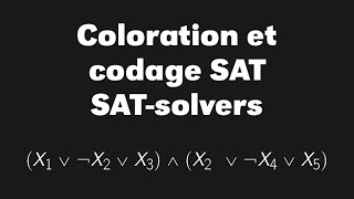 Codage SAT du problème de 3coloriage 3COLOR dun graphe nonorienté exemple de codage SAT [upl. by Itsyrc]