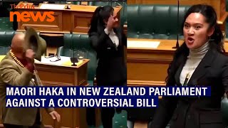 New Zealand MPs perform Maori Haka to protest against a controversial bill [upl. by Suivatal]