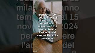 Canone RAI la richiesta di addebito sulla pensione scade il 15 novembre 2024 [upl. by Lluj392]