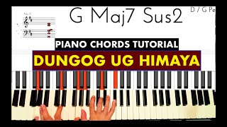 DUNGOG UG HIMAYA  Piano Chords Tutorial [upl. by Ydnyl]