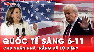 Quốc tế sáng 611 Kết thúc màn rượt đuổi giữa ông Trump và bà Harris Chủ nhân Nhà Trắng lộ diện [upl. by Nyrhtakyram]