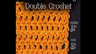 How to Crochet Chainless Starting Double Crochet [upl. by Jamaal952]