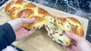 Ultra moelleuse et filante👩🏻‍🍳Cette brioche tressée au chocolat est INRATABLE  🍞 [upl. by Junina]