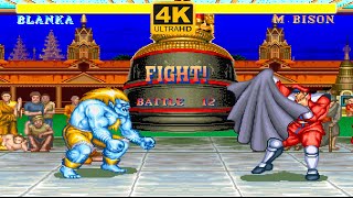 BLANKA ➤ Street Fighter II Champion Edition ➤ Hardest ➤ 4K HD 60 FPS [upl. by Nayar]