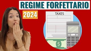 REGIME FORFETTARIO 2024 tasse partita iva con esempi [upl. by Dagley]