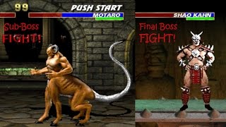 UMK3  MK3  Boss Fights Motaro amp Shao Khan [upl. by Biondo173]