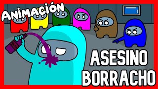 IBAI Y AURON PILLAN AL ASESINO BORRACHO 🍺  ANIMACION AMONG US [upl. by Drarreg]