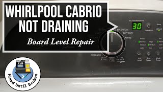 Whirlpool Cabrio Washer Not Draining Board Level Repair [upl. by Eisor]