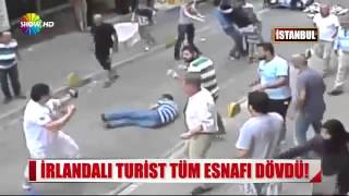 İrlandalı turist ağırsiklet boksör tüm esnafı dövdü [upl. by Cochrane]