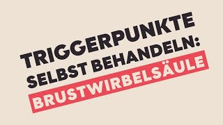 TRIGGERPUNKTE SELBST BEHANDELN BRUSTWIRBELSÄULE shorts schmerztherapie mobilitytraining [upl. by Mckale]