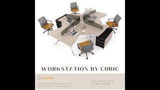 4 Person Modern Workstation Desk  Office Workstation Desk with Glass Partition  Office Desk [upl. by Aymik]