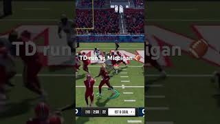 TD run vs Michigan 🏈🦉🎮🏟️ collegefootball [upl. by Ydnec193]