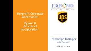 Nonprofit Corporate Governance Bylaws amp Articles of Incorporation [upl. by Llemar251]